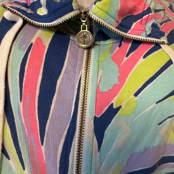 Lilly Pulitzer Angela Palm Reader Full Zip Jacket Size Small - Picture 4 of 6